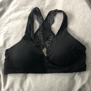 Black lace bralette